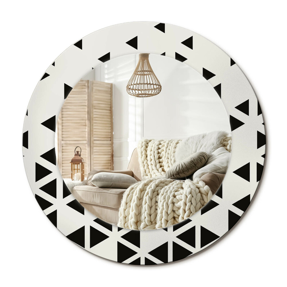 Zrkadlo s rámom s potlačou Geometrická abstrakcia