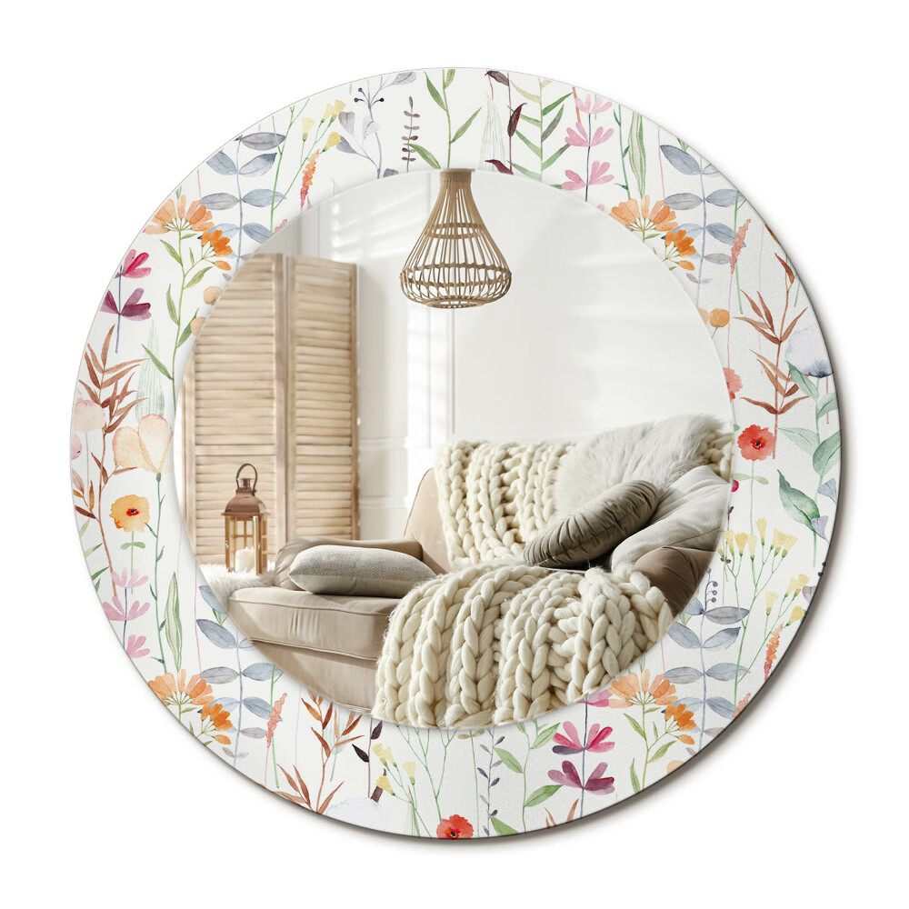 Zrkadlo s rámom s potlačou Divoké kvety