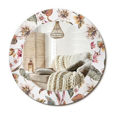 Obdĺžnikové dekoračné zrkadlo Vintage kvety