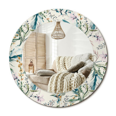 Dekoračné zrkadlo na stenu Akvarelové kvety