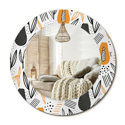 Zrkadlo s rámom s potlačou Papayas