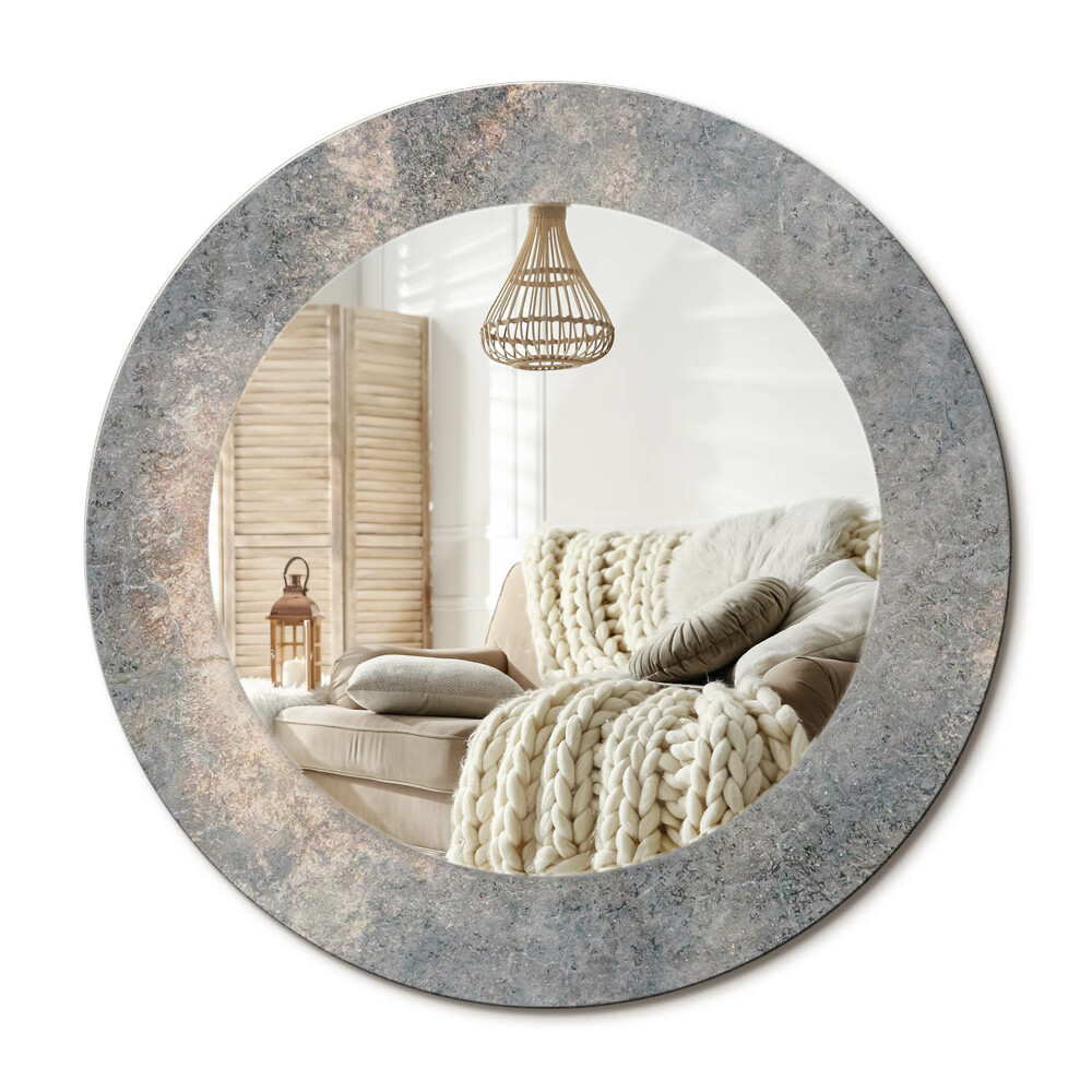 Zrkadlo s rámom s potlačou Vintage betón