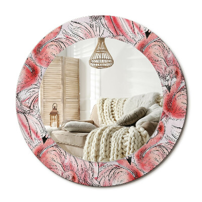 Zrkadlo s rámom s potlačou Plameniaky