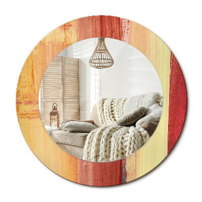 Zrkadlo s rámom s potlačou Abstraktná maľba