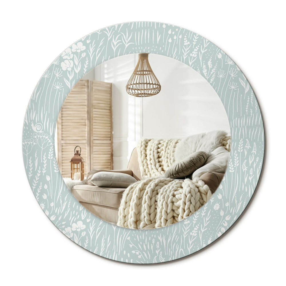 Zrkadlo s rámom s potlačou Slimák na lúke