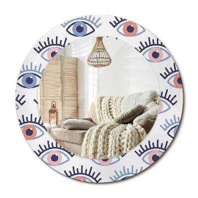 Zrkadlo s rámom s potlačou Oči