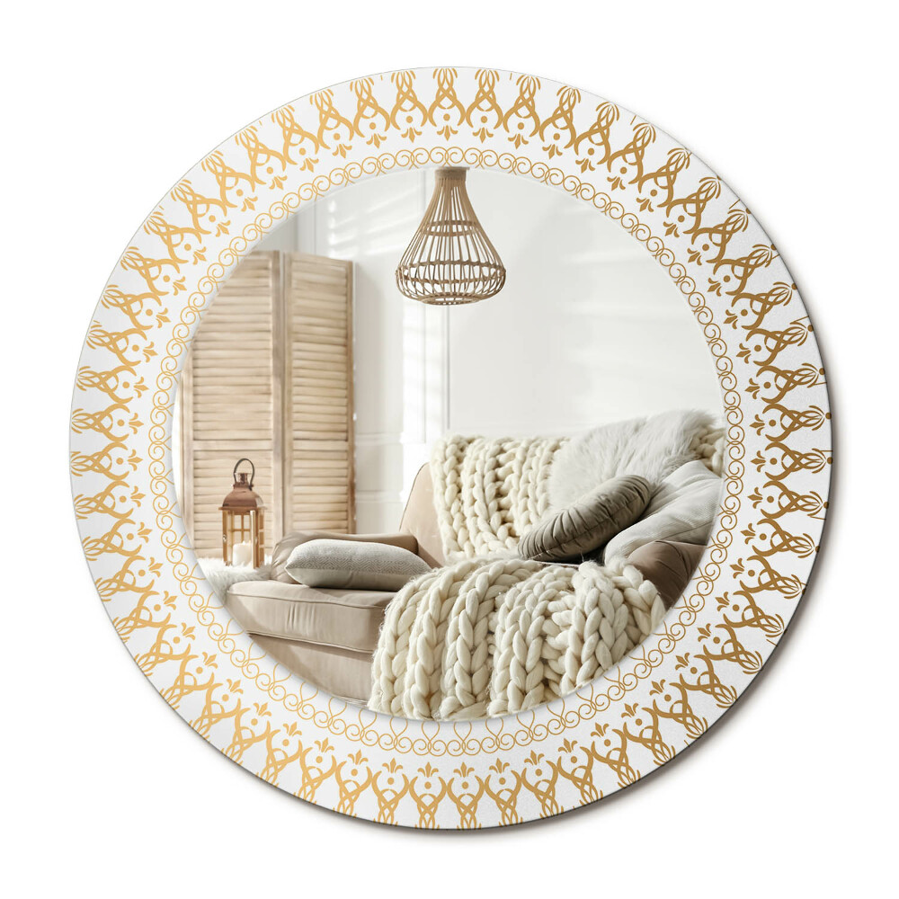 Obdĺžnikové dekoračné zrkadlo Indická mandala