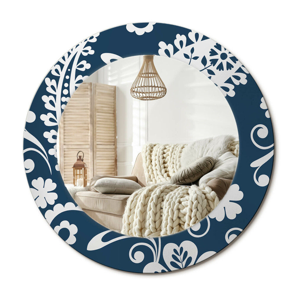 Obdĺžnikové dekoračné zrkadlo Paisleyho kompozícia