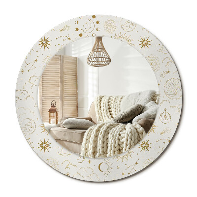 Zrkadlo s rámom s potlačou Mystický vzor