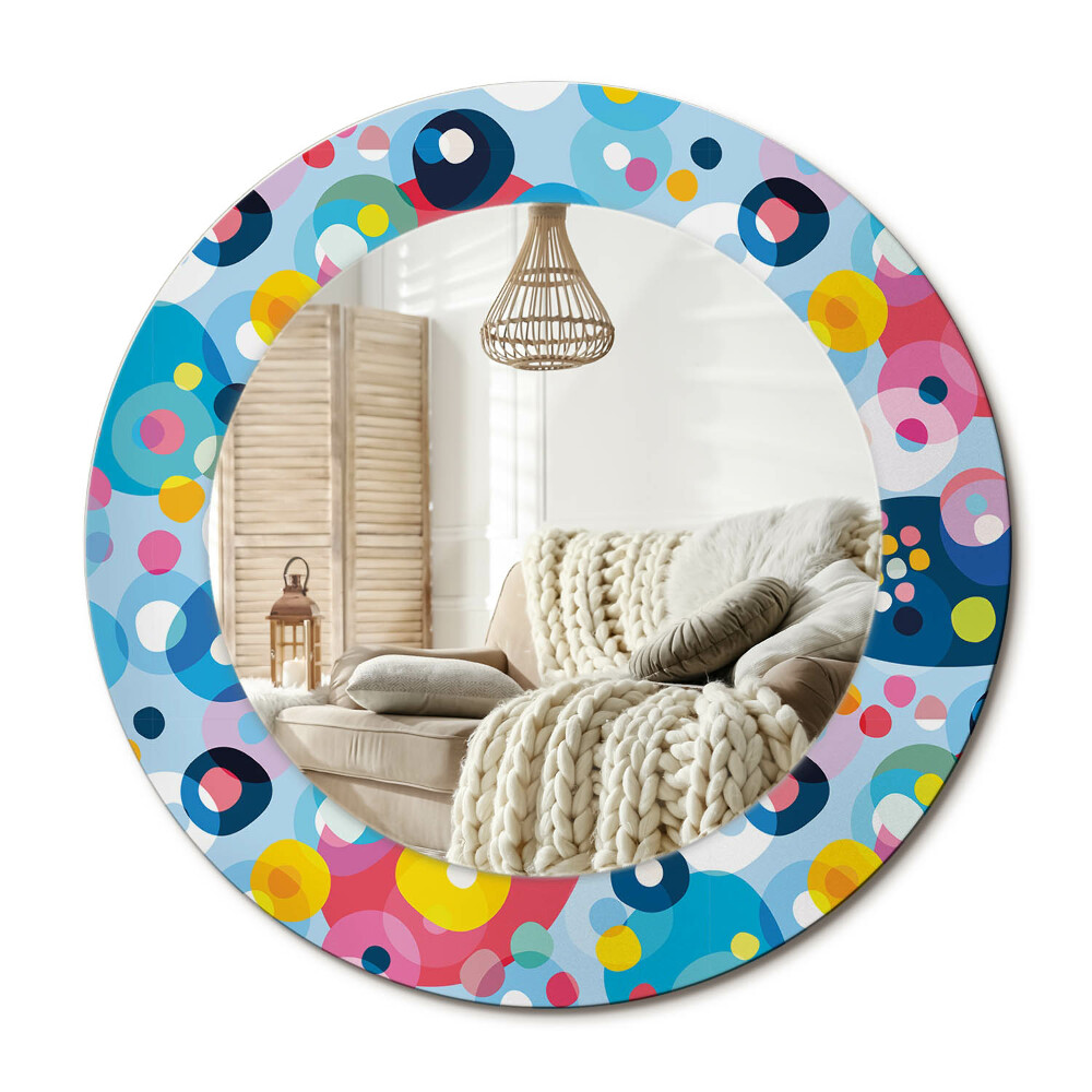 Zrkadlo s rámom s potlačou Farebné kolieska