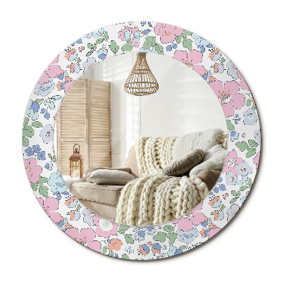 Zrkadlo s rámom s potlačou Farebné kvety