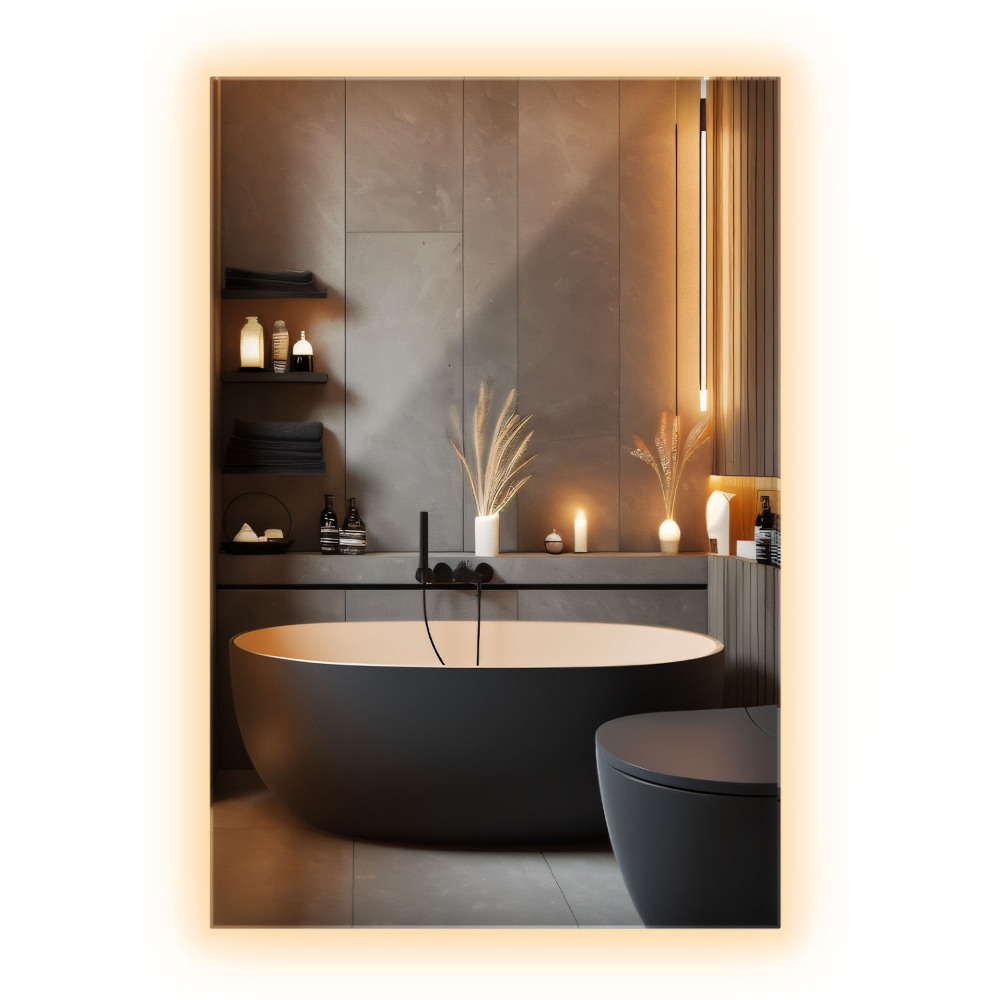 Obdĺžnikové zrkadlo s led osvetlením