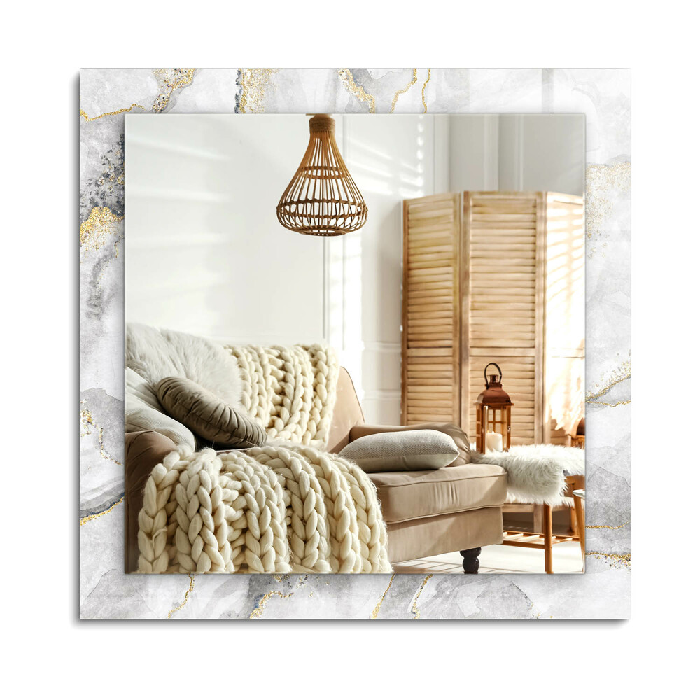 Obdĺžnikové dekoračné zrkadlo na stenu Žilovaný mramor