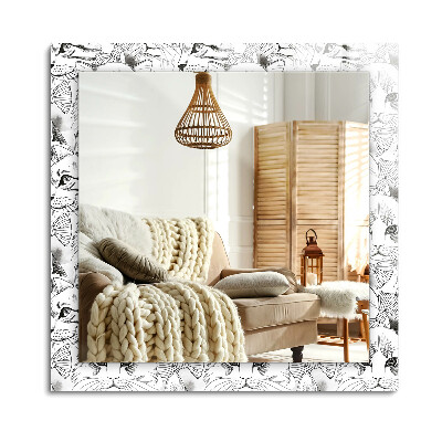 Obdĺžnikové dekoračné zrkadlo na stenu Mačky v motýlikoch