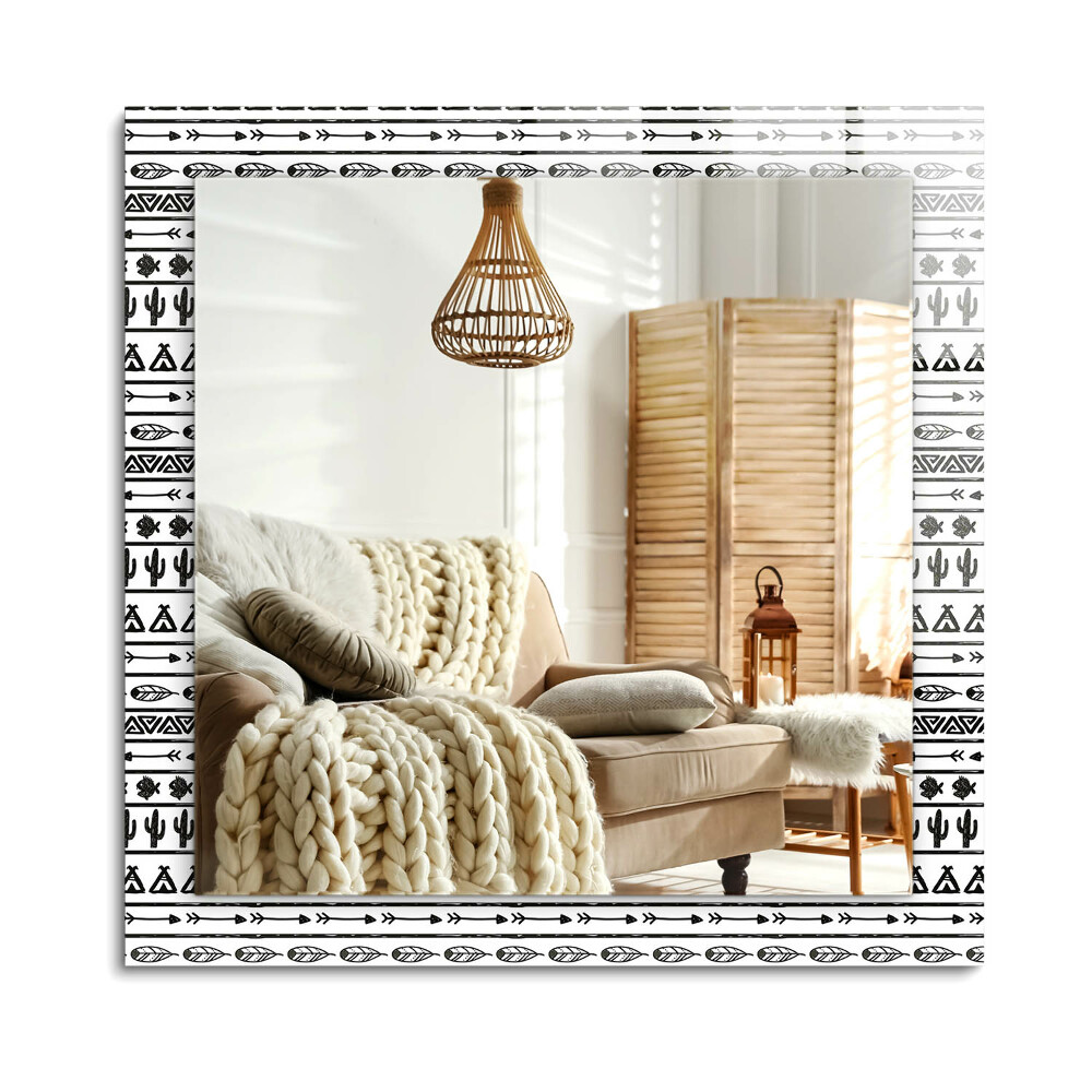 Obdĺžnikové dekoračné zrkadlo na stenu Kaktusy s hrotmi šípov