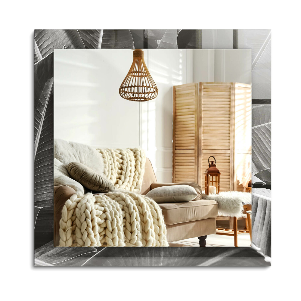 Obdĺžnikové dekoračné zrkadlo Banánové listy