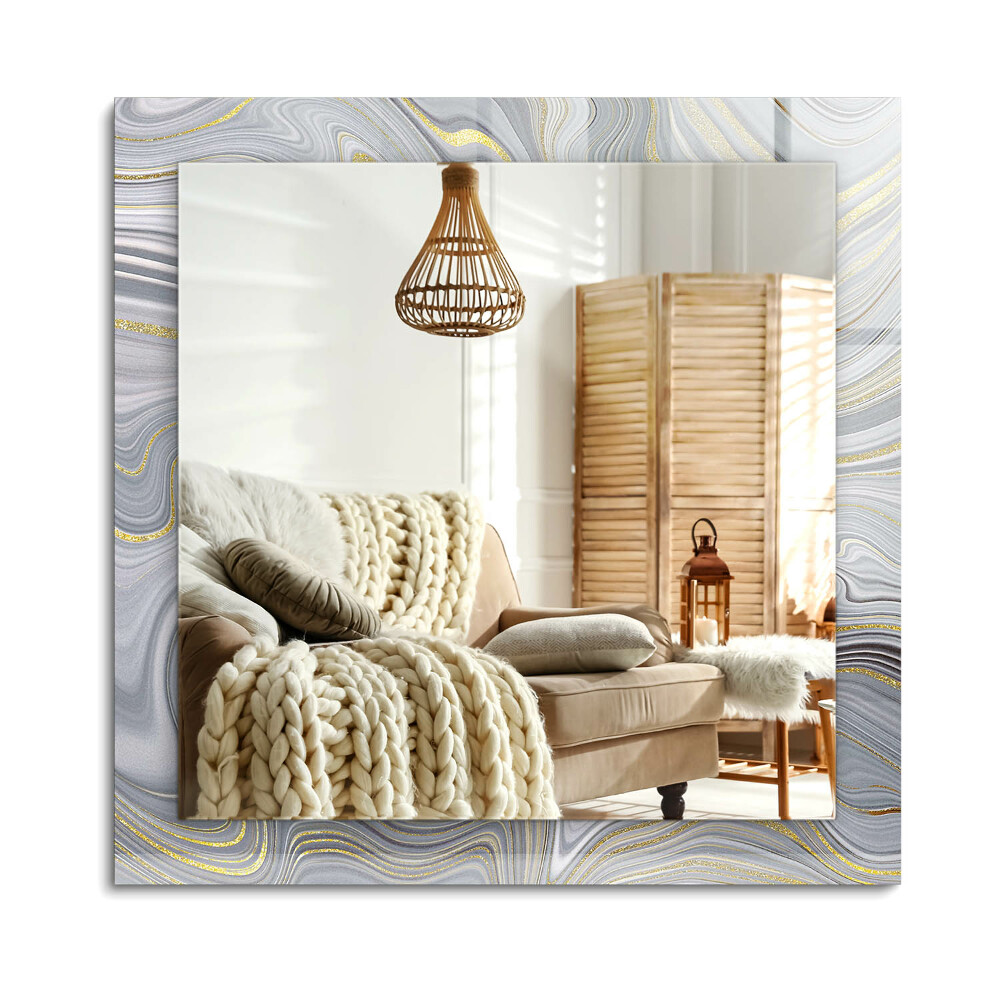 Obdĺžnikové zrkadlo rám s potlačou Abstraktné mramorové vzory