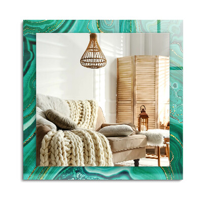 Obdĺžnikové dekoračné zrkadlo na stenu Abstraktná zelená textúra