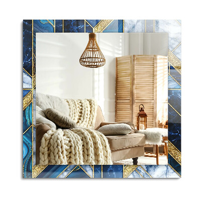 Obdĺžnikové dekoračné zrkadlo Abstraktná geometrická mozaika