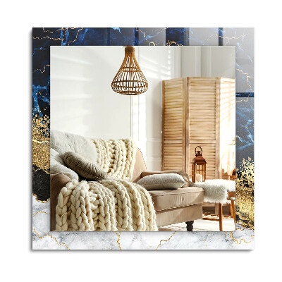 Obdĺžnikové dekoračné zrkadlo Mramorová abstrakcia