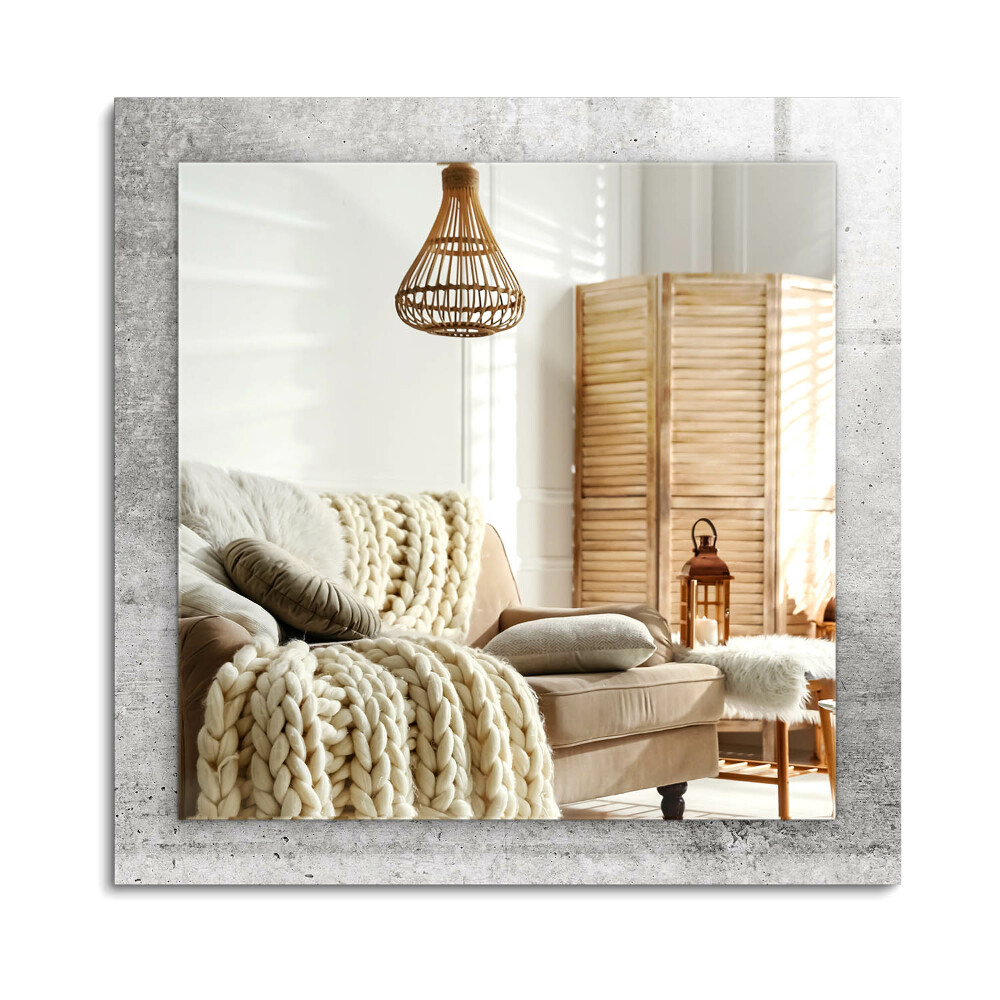 Obdĺžnikové zrkadlo rám s potlačou Textúra betónovej steny