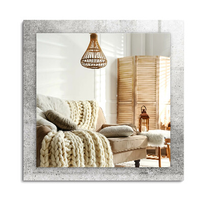 Obdĺžnikové zrkadlo rám s potlačou Textúra betónovej steny