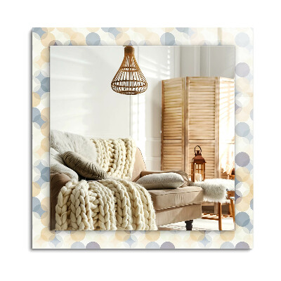 Obdĺžnikové zrkadlo rám s potlačou Farebné okrúhle vzory