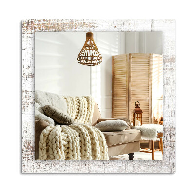 Obdĺžnikové dekoračné zrkadlo na stenu Staré drevo