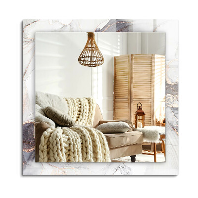 Obdĺžnikové dekoračné zrkadlo Abstraktné umenie mramor