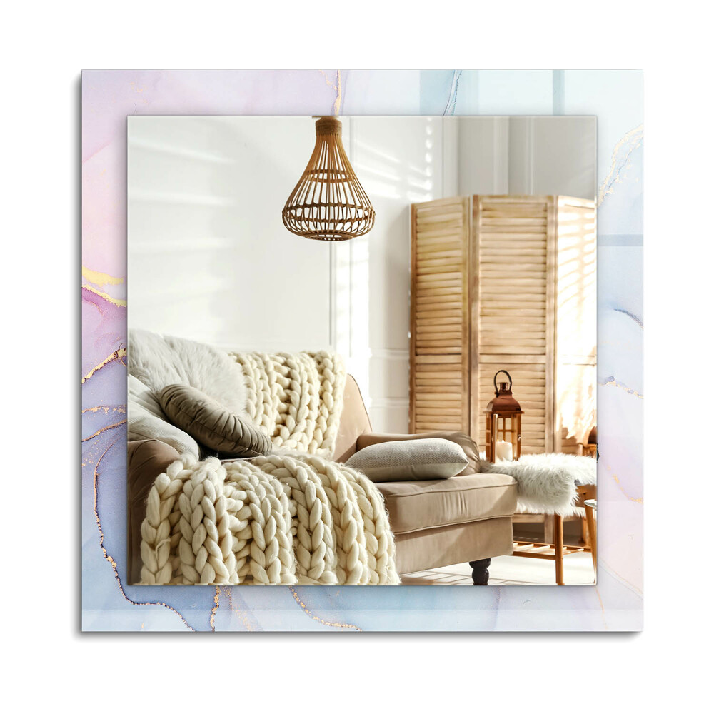 Obdĺžnikové dekoračné zrkadlo na stenu Abstraktný akvarel