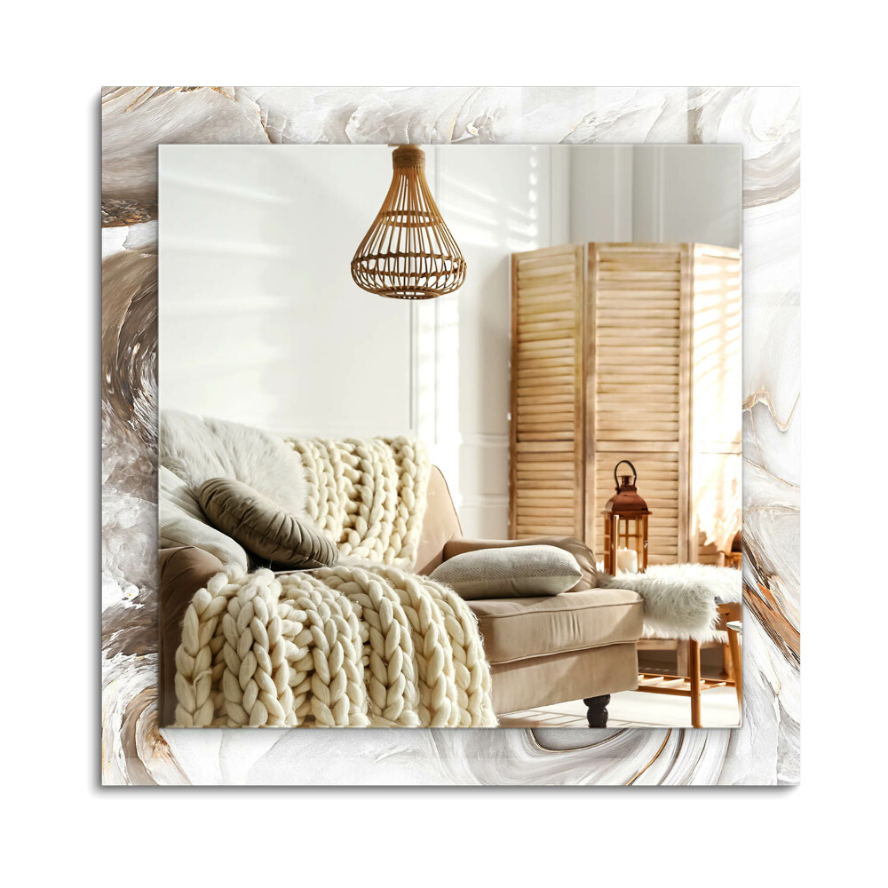 Obdĺžnikové zrkadlo rám s potlačou Abstraktný mramorový vzor