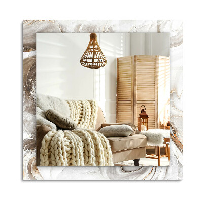 Obdĺžnikové zrkadlo rám s potlačou Abstraktný mramorový vzor