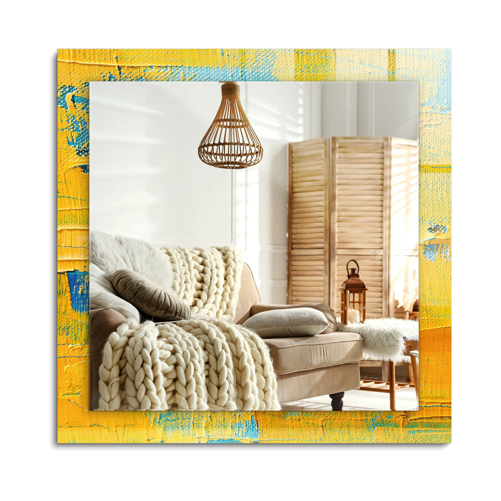 Obdĺžnikové dekoračné zrkadlo Abstraktná olejomaľba