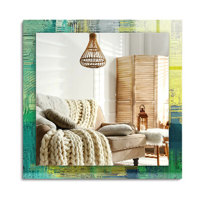 Obdĺžnikové zrkadlo rám s potlačou Abstraktné zloženie farieb