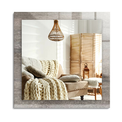 Obdĺžnikové zrkadlo rám s potlačou Textúra drevenej dosky