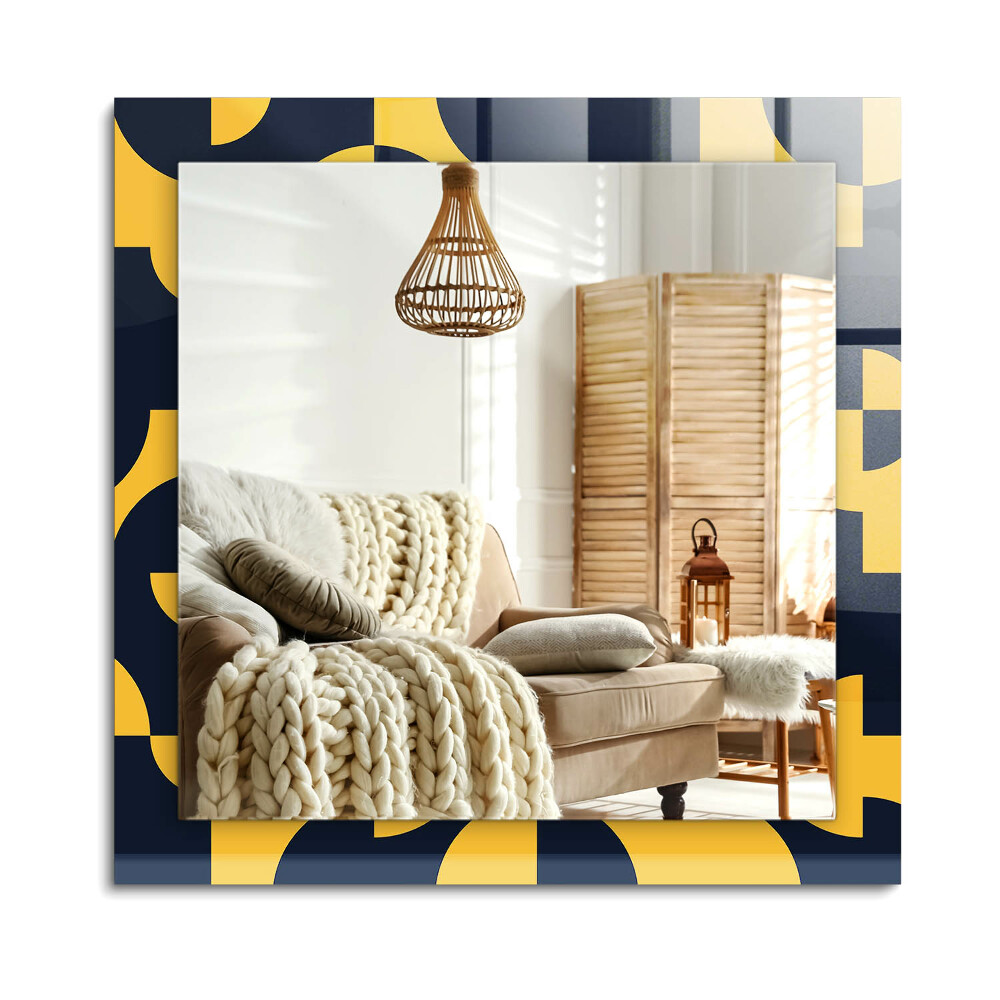 Obdĺžnikové dekoračné zrkadlo Abstraktný geometrický vzor