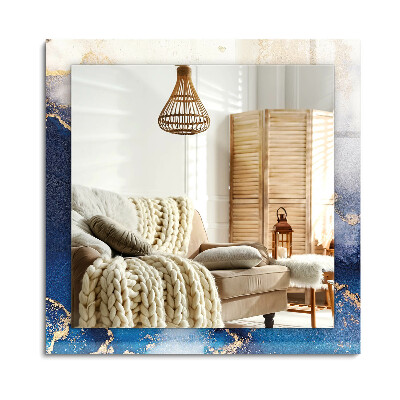 Obdĺžnikové zrkadlo rám s potlačou Abstraktné plastické umenie