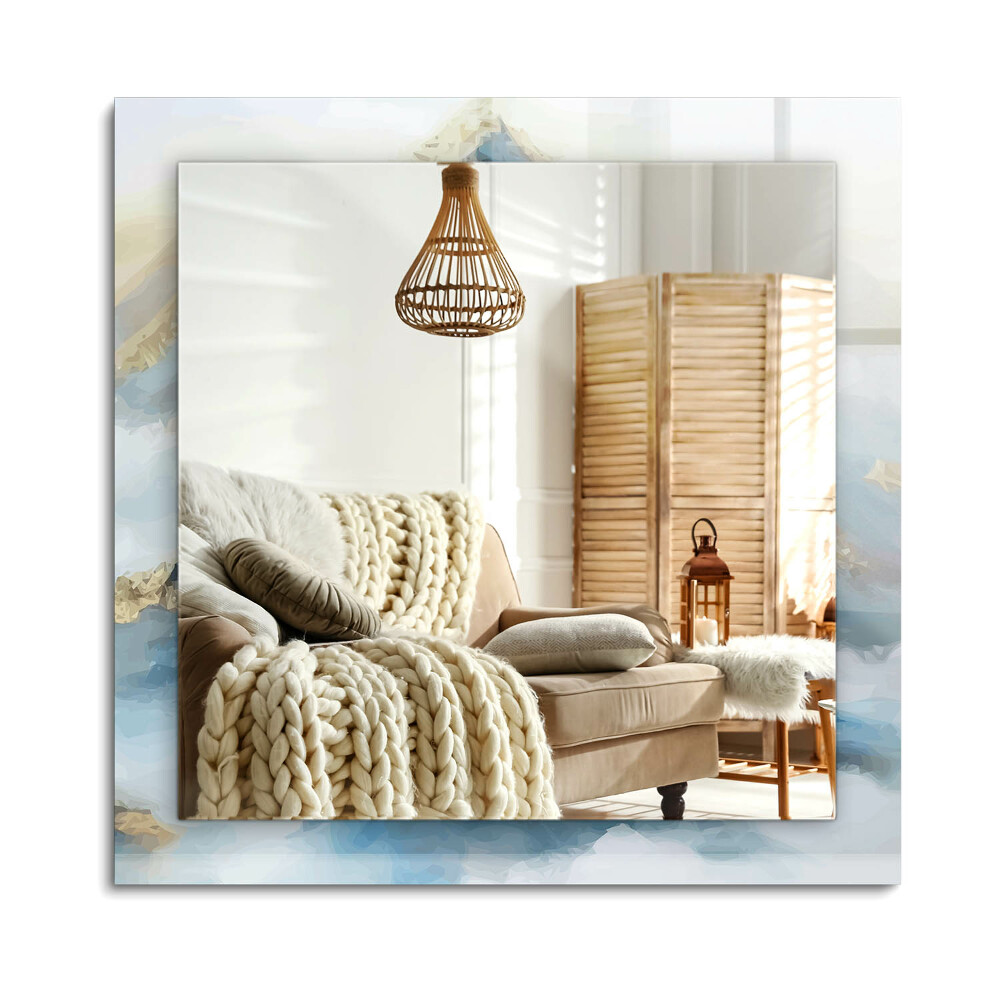 Obdĺžnikové dekoračné zrkadlo Hory v hmle