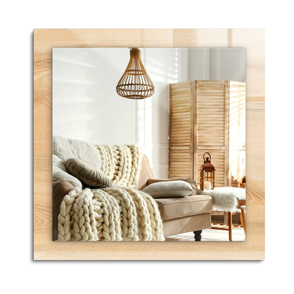 Obdĺžnikové dekoračné zrkadlo Textúra drevenej dosky