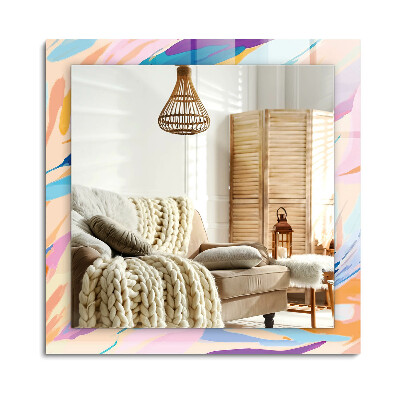 Obdĺžnikové dekoračné zrkadlo Abstraktné farebné ťahy