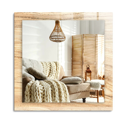 Obdĺžnikové zrkadlo rám s potlačou Textúra dreva