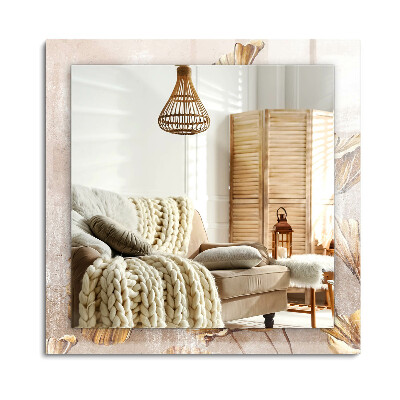 Obdĺžnikové dekoračné zrkadlo na stenu Vintage kvety