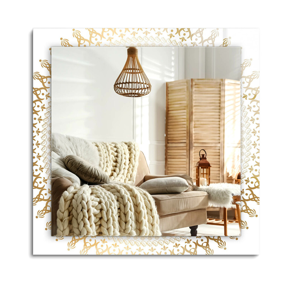 Obdĺžnikové dekoračné zrkadlo Vzor mandaly