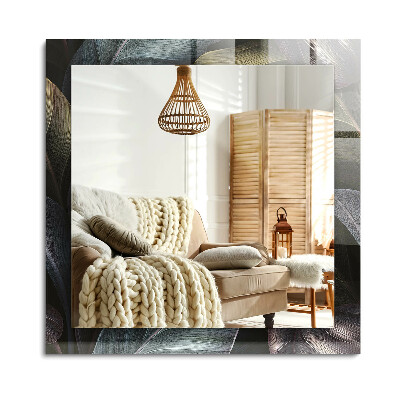 Obdĺžnikové dekoračné zrkadlo Farebné listy rastlín