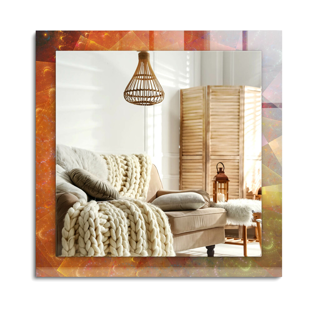 Obdĺžnikové dekoračné zrkadlo Farebná fraktálna špirála