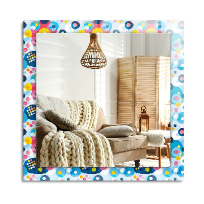 Obdĺžnikové zrkadlo rám s potlačou Farebné abstraktné vzory