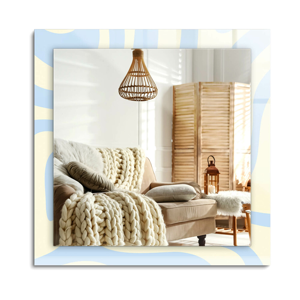 Obdĺžnikové dekoračné zrkadlo Abstraktné vlnité vzory