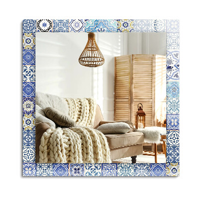 Obdĺžnikové dekoračné zrkadlo Farebné mozaikové dlaždice