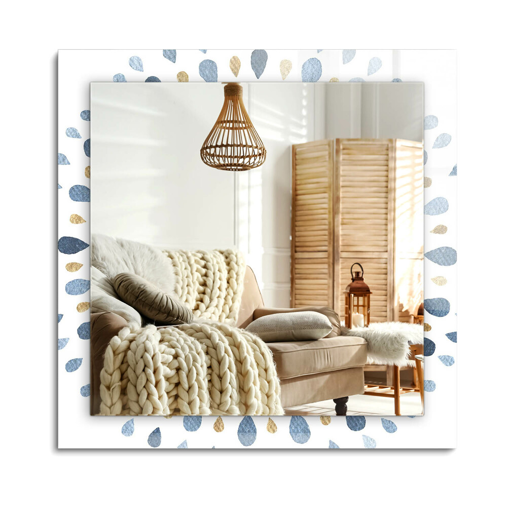 Obdĺžnikové dekoračné zrkadlo na stenu Abstraktný vzor mandaly