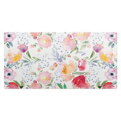 Veľká podložka na stôl Kvetinový akvarelový vzor